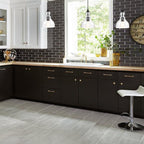 1-Light Kitchen Island Teardrop Seeded Glass Pendant with Black finish 3-pack