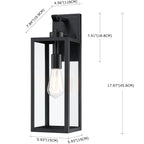 1-Light Matte Black Modern Outdoor Wall Lantern