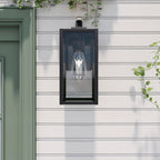 1-Light Outdoor Matte Black Wall Light Sconce