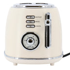 1.7 Quart Electric Tea Kettle and 2 Slice Toaster Combo in Matt Cream