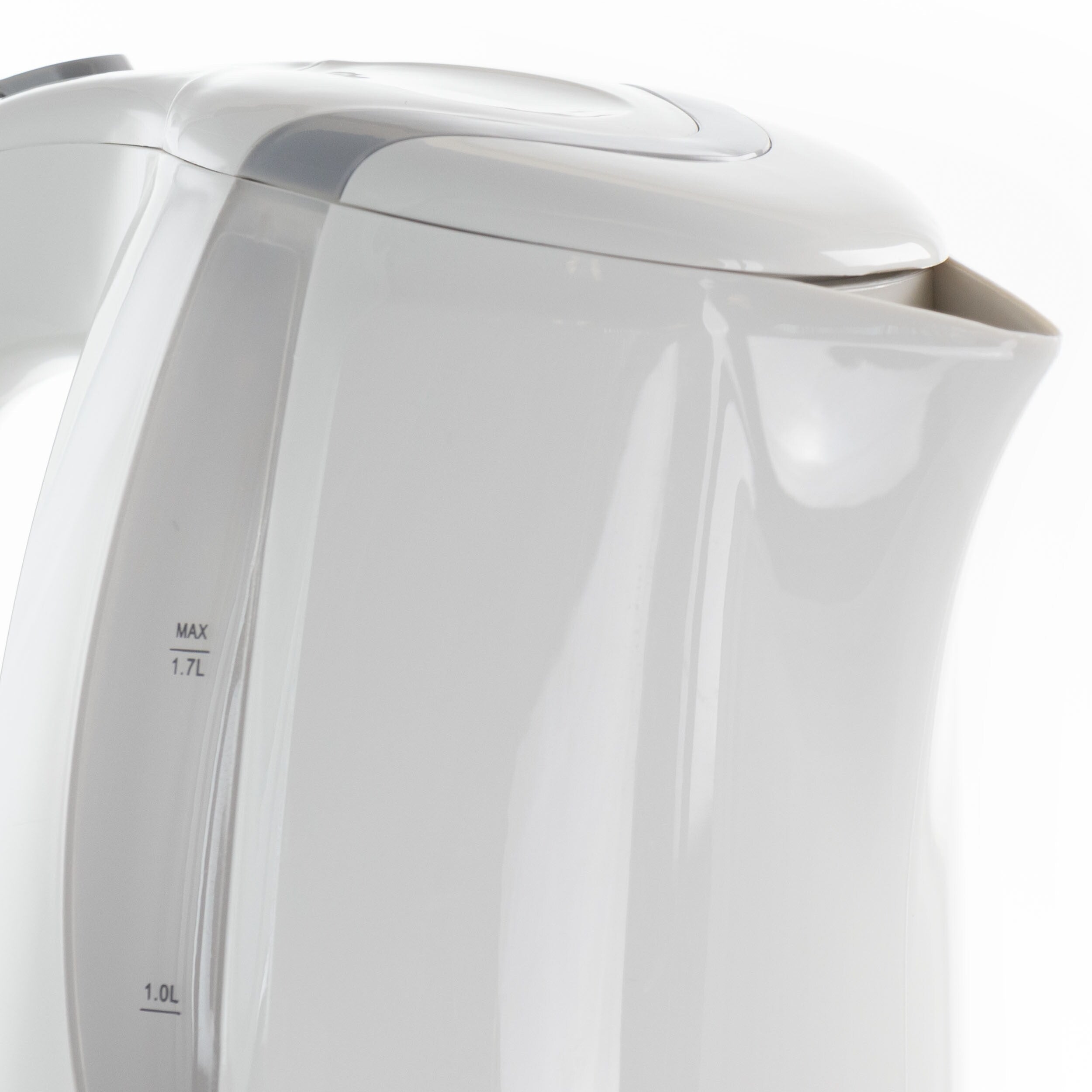 1.7L Rapid Boil Cordless Serving Electric Tea Kettle in White