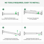 1-inch Adjustable Tension-mounted Shower or Window Curtain Rod