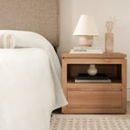 Table de chevet Sofita en bois - Chêne blanc
