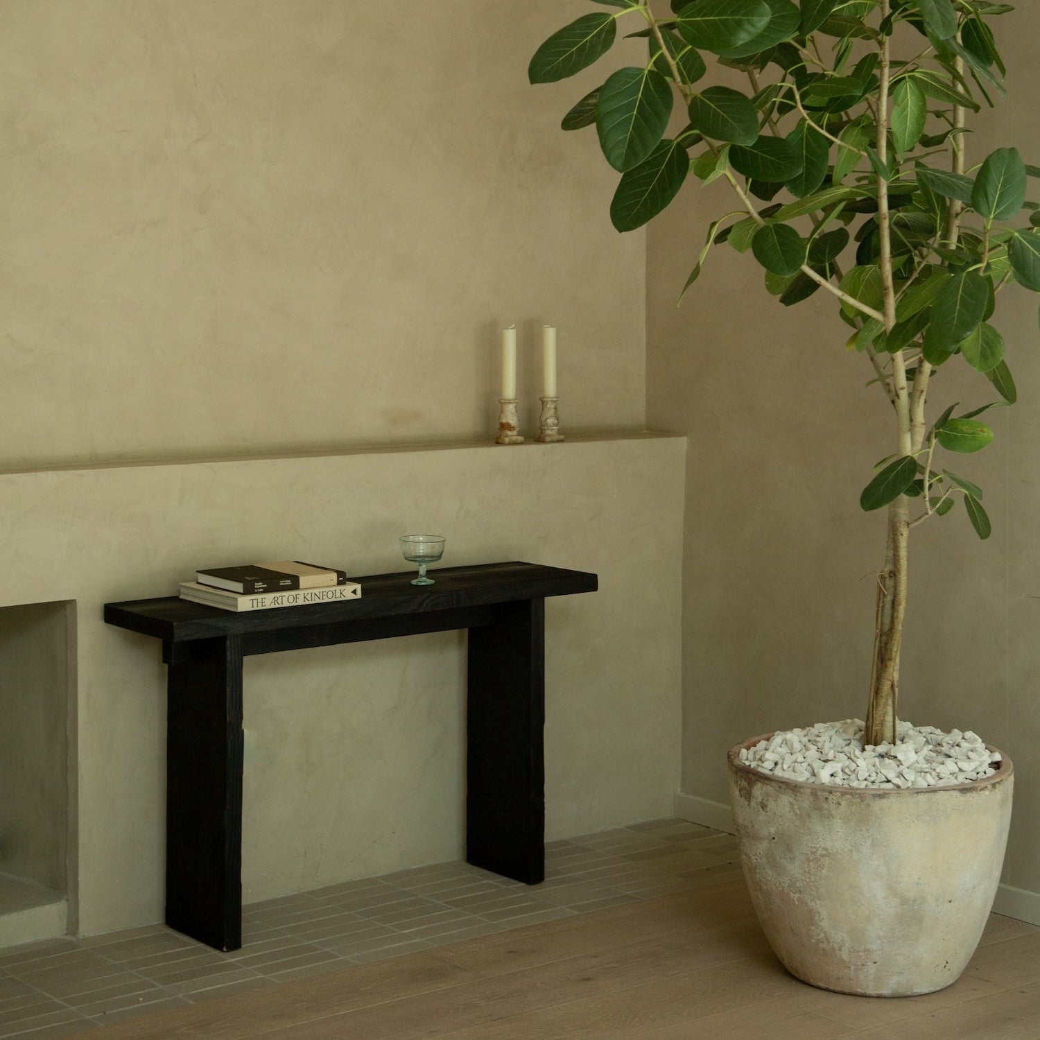 Console d'entrée Shou Sugi Ban