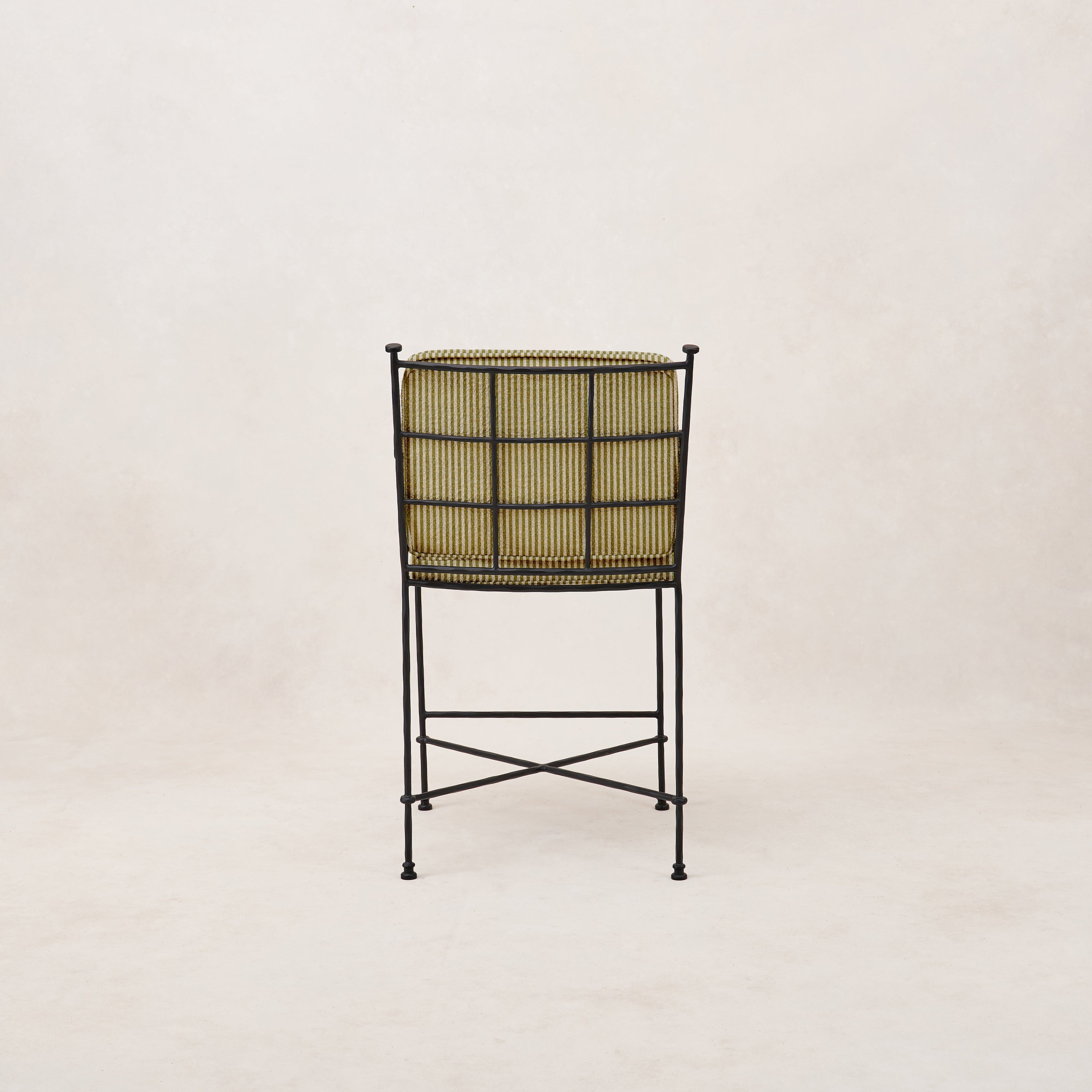 Tabouret de bar d'extérieur Provence - Rayé olive