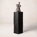Piédestal de sculpture au fusain - Grand