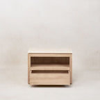 Table de chevet en marbre Sofita - Chêne blanc